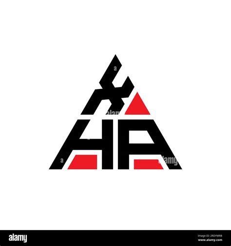 Diseño De Logotipo De Letra Triangular Xha Con Forma De Triángulo Xha