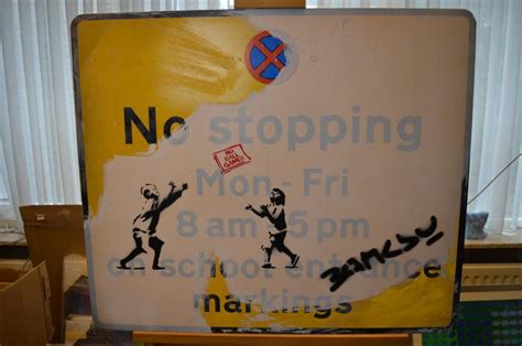 Sold Price Banksy Street Art Road Sign Invalid Date Cest
