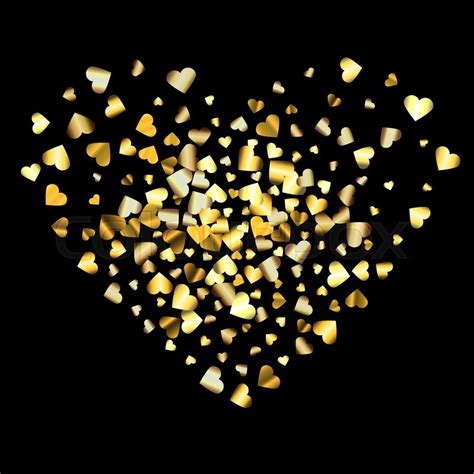 Posted by admin posted on july 19, 2019 with no comments. Gold gradient hearts random confetti ... | Stock Vector | Colourbox