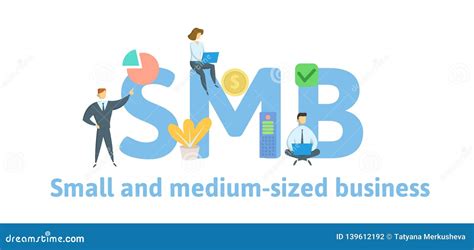 Smb Small And Medium Sized Business Concept With Keywords Letters