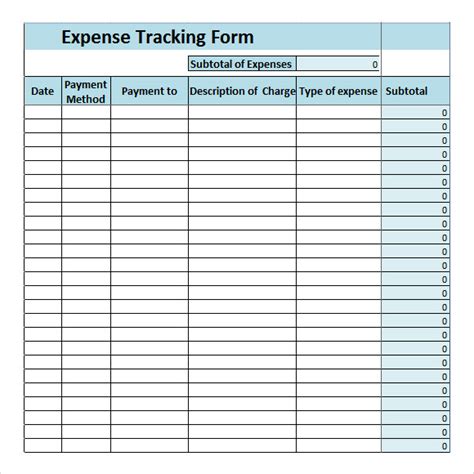 Free Business Expense Tracker Template