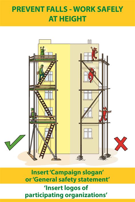 The specific roles involved with working at height include: Prevent falls - work in safely at height