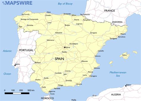 Spain Simple Map Large Free Map Maps Wire The Muslim Newsthe Muslim News