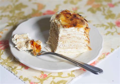 Creme Bruleé Crepe Cake The Baker Chick