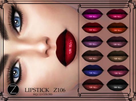 Lipstick Z106 By Zenx At Tsr Sims 4 Updates