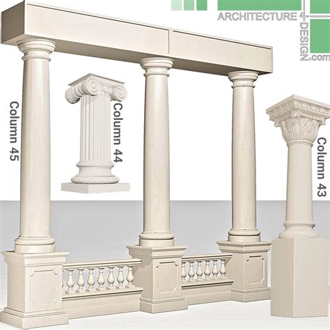 3d Models Of Classical Columns For 3ds Max Architecture For Design