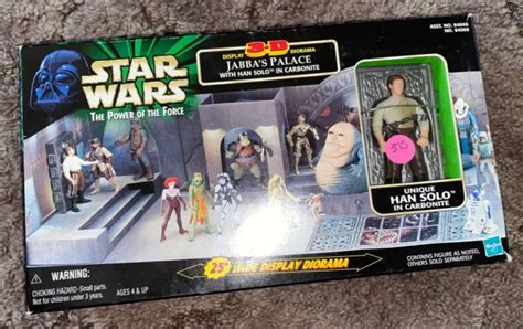 1998 Star Wars Potf Jabbas Palace 3d Diorama Han Solo In Carbonite
