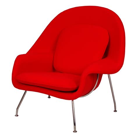 Saarinen womb chair and ottoman designed by eero saarinen, 1946. Eero Saarinen Womb Chair (Red) - FormDecor