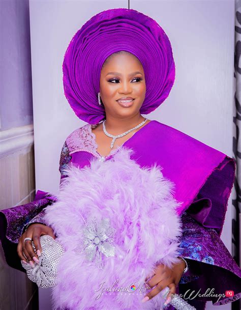 Fadekemi And Oludotuns Traditional Wedding Was All Shades Of Purple Keyamo20 Loveweddingsng