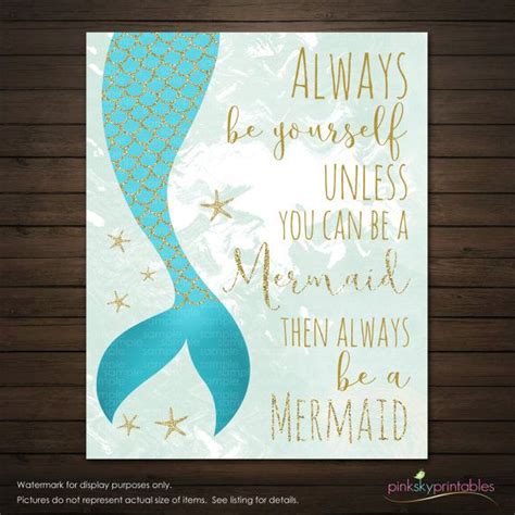 Mermaid Digital 8x10 Print Instant Download Always Be Etsy Mermaid