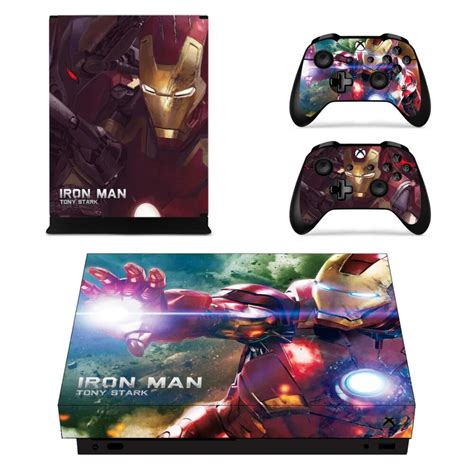 Avengers Iron Man Skin Sticker Decal For Microsoft Xbox One X Console