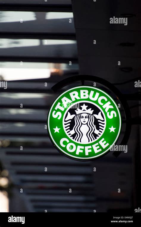 A Starbucks Coffee Shop Sign Stock Photo Alamy