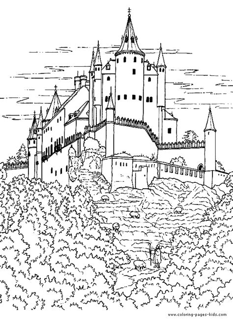 Cinderella castle coloring page download. Castles and Knights color page - Coloring pages for kids ...