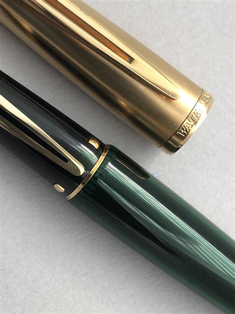 Waterman Edson Emerald Green Fountain Pen Stub Nib Vintage And Modern Pens