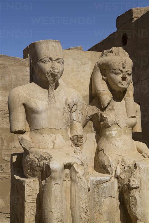 Only Known Statue Of King Tutankhamun And Wife Luxor Temple Unesco