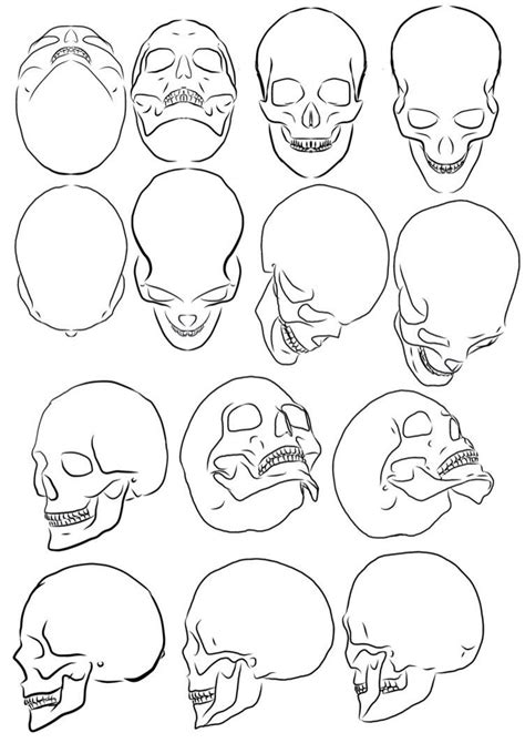 Sketching Help Face Hair And Body Skull Drawing Sketches Skulls