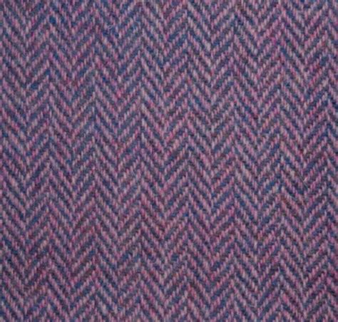 Harris Tweed Pink Blue Lilac Herringbone Cloth Fabric