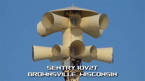 Sentry 10v2t Tornado Siren Test Alert Brownsville Dodge Co Wi