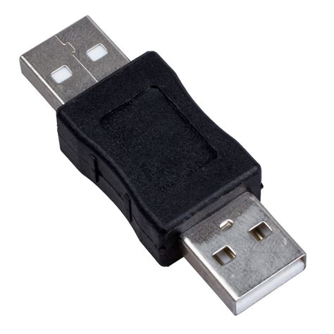 Black Usb A Male To Male Connector Adapter Compliant With Usb20