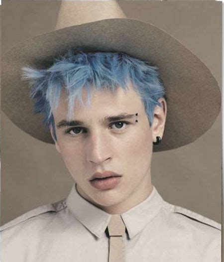 If you are not white anything goes, if you are nothing is. Blue Original Messy Hair Color | Mens hair colour, Men ...