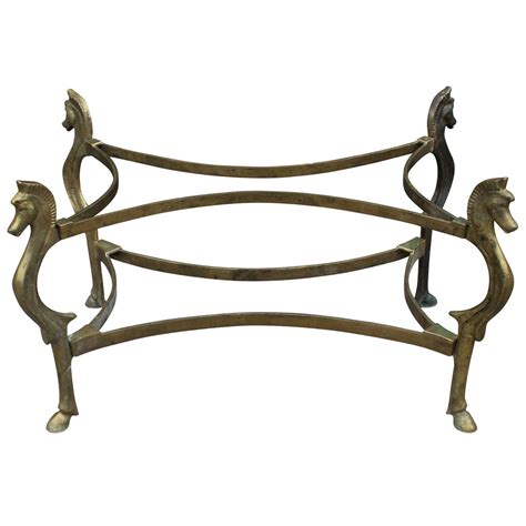Horses coffee table book available in soft or hard cover. Hollywood Regency Brass Cocktail Table Base with Horse ...