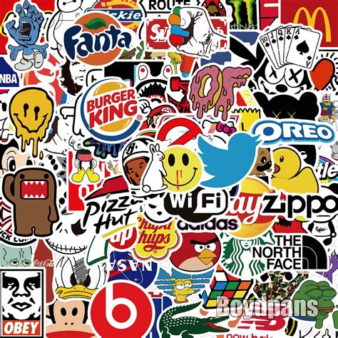 100 Pcs Hypebeast Stickers Cool Fashion Brand Graffiti Etsy