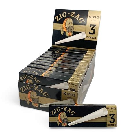 Zig Zag Pre Rolled Cones King Size 3 Pack Smoke Cargo