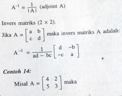 Rumus Matriks Matematika SMA