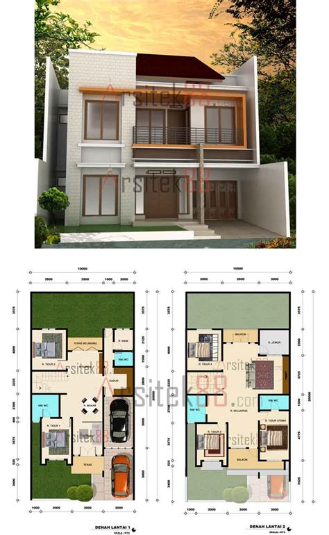 Gambar Denah Rumah Minimalis Lantai Koleksi Gambar