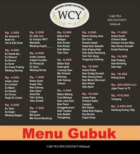 Seperti yang telah sedikit dibahas di atas, restoran richeese factory ini memang menyediakan menu di mana hampir keseluruhan menu yang ditawarkan tersaji bersama saus keju lezat tak ada duanya racikan khas richeese factory atau. Daftar Harga Menu Paket Katering (Nego Sesuai Budget) | Pusat Wedding Organizer Yogyakarta