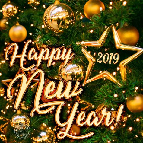New are the hopes and aspirations, the new. Golden New Year 2019 greeting card - Download on Davno