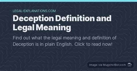 Deception Definition What Does Deception Mean