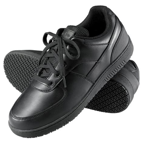 Genuine Grip 2010 Mens Black Leather Sport Classic Non Slip Shoe