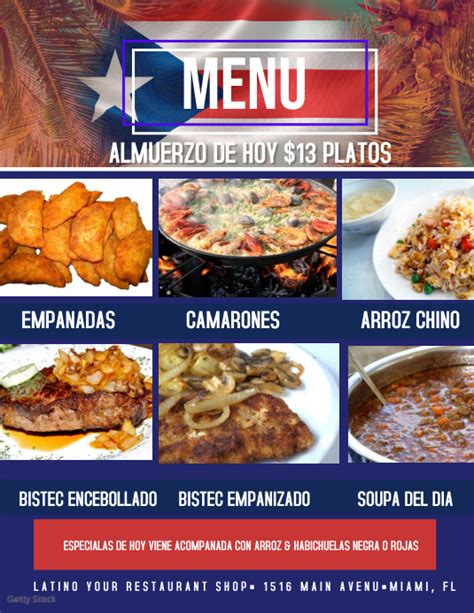 Copy Of Latin Food Boricua Puertorican Menu Postermywall