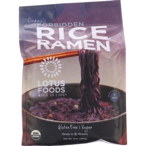 Lotus Foods Ramen Organic Forbidden Rice 4 Ramen Cakes 10 Oz Case Of 6 Forbidden