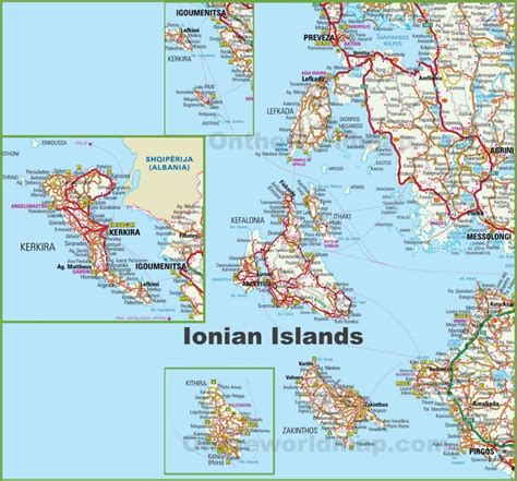 Ionian Islands Tourist Map Map Tourist Map Ionian Islands