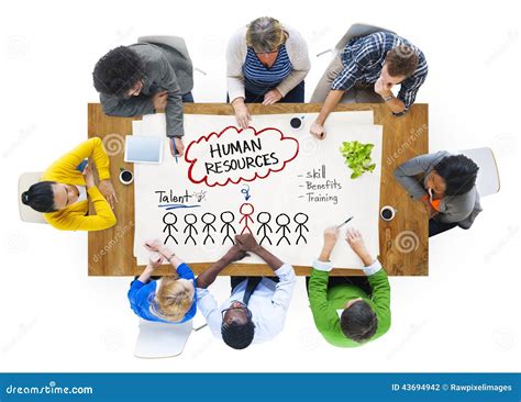 Group Of People Discussing About Human Resources Stock Photo Image Of