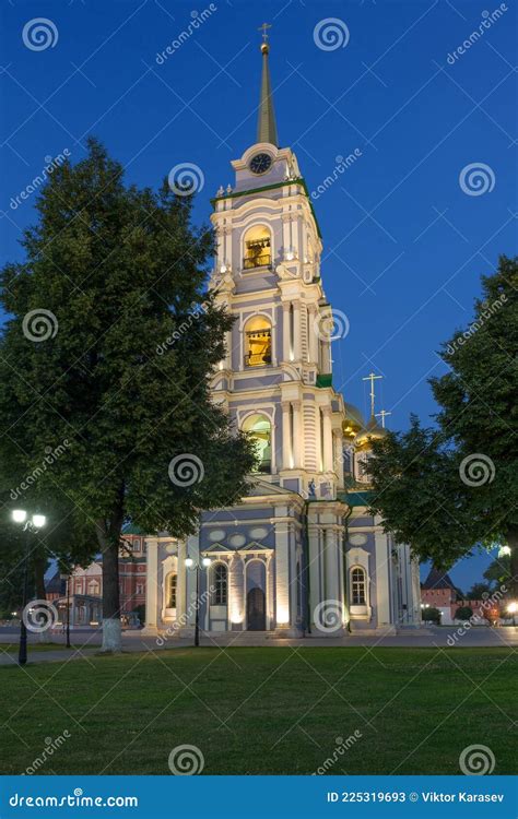 Bell Tower Of The Assumption Cathedral Tula Kremlin Russia Stock