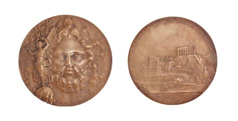 The olympic medal tally displayed on this page are from the official report, a document published for each olympic games by the organizing committee. SECOND PLACE OLYMPIC MEDAL, ATHENS 1896 | Christie's