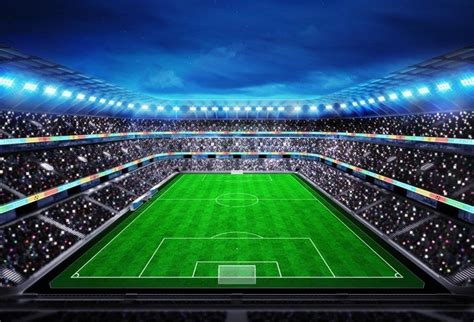 Aofoto 7x5ft Night Illuminated Football Arena Stadium