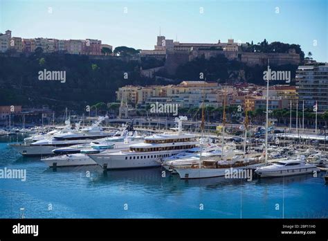 Few Beautiful Yachts Parked In The Monte Carlo Monaco Stock Photo Alamy
