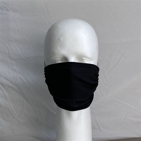 Solid Black Adjustable Reusable Cloth Face Mask Our Store Surf And