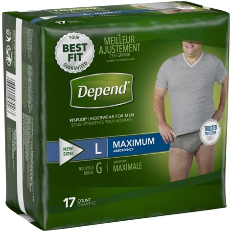 Depends Maximum Absorbency L Underwear For Men 17 Ct By Depends At