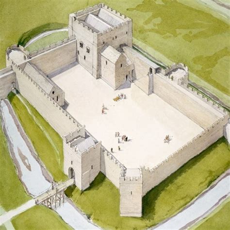 Reconstruction Of Portchester Castle In C1140 Portchester Hampshire