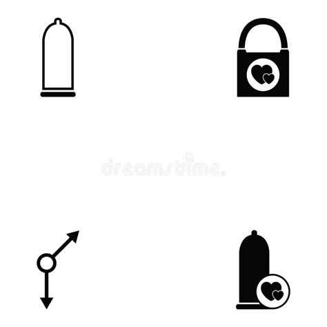 Safe Sex Icon Set Stock Vector Illustration Of Sign 107352138