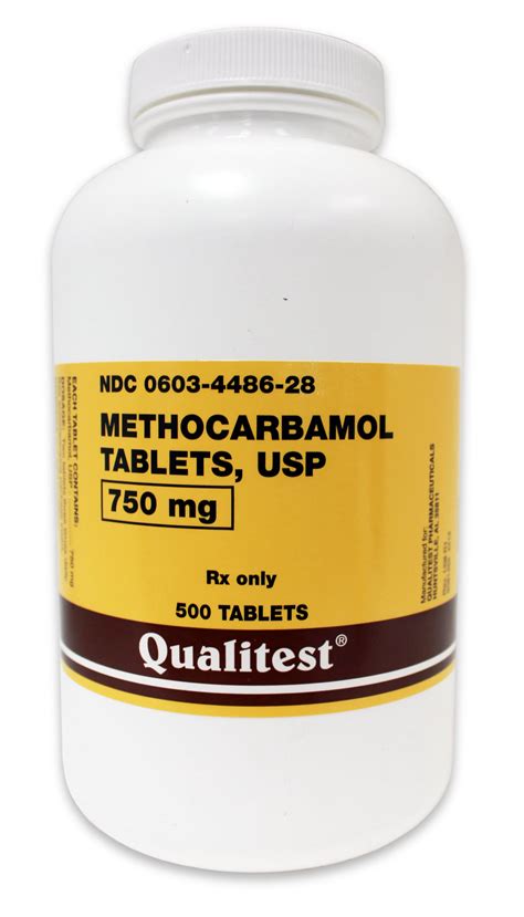 Rx, Methocarbamol Tabs, 750 mg x 500 ct - Lambert Vet Supply | Dog, Cat