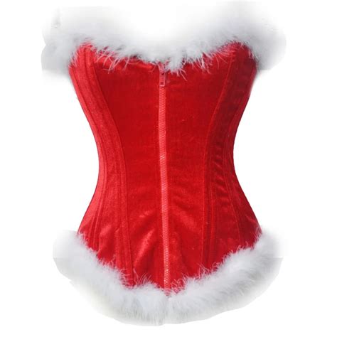 sexy 2018 ladies corset women christmas sexy corsets santa bustier corselet overbust red steel