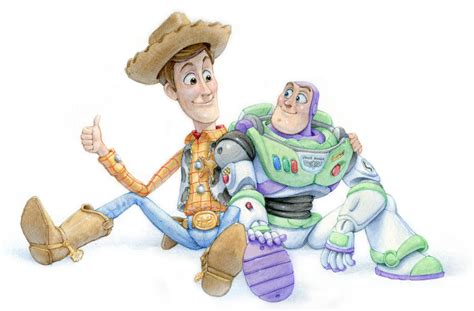 Woody And Buzz Watercolour By Shanemadeart On Deviantart