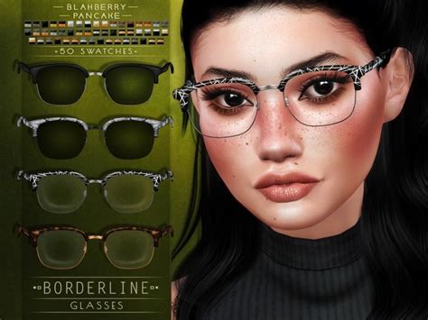 Borderline Glasses At Blahberry Pancake The Sims 4 Catalog