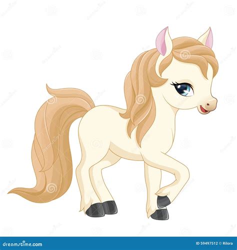 Little Pony Illustration Stock Vector Illustration Of Carosello 59497512